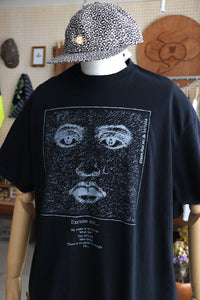 LONELY FACE TEE -BLACK-