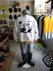 THE FORCE -SLEEVS DOT DYED- SWEAT