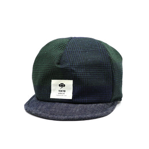 BOYS W/L CHECK CAP -GREEN-