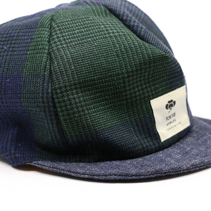 BOYS W/L CHECK CAP -GREEN-