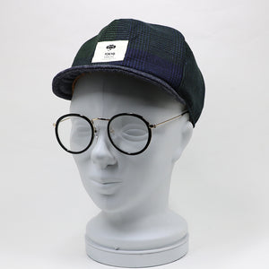 BOYS W/L CHECK CAP -GREEN-