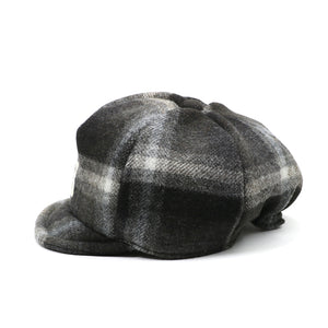 BOYS W/L CHECK CAP -CHACOAL-