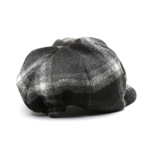 BOYS W/L CHECK CAP -CHACOAL-