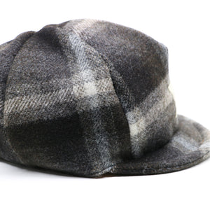 BOYS W/L CHECK CAP -CHACOAL-