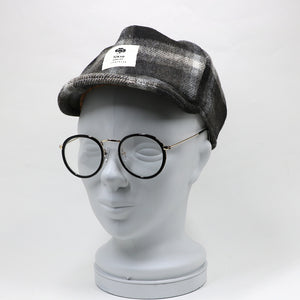 BOYS W/L CHECK CAP -CHACOAL-