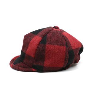 BOYS W/L CHECK CAP -RED-