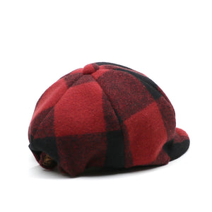 BOYS W/L CHECK CAP -RED-