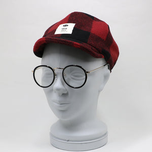 BOYS W/L CHECK CAP -RED-