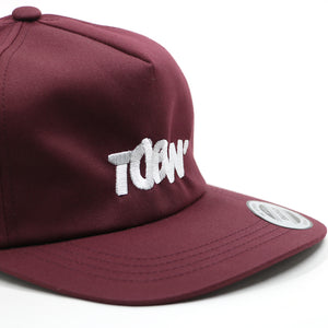 TOBW LOGO CAP -FLEXFIT- BURGUNDY