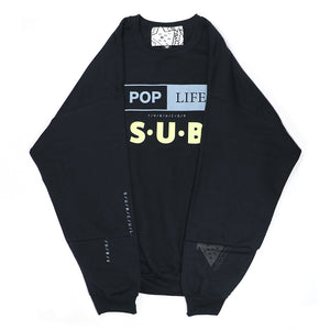 P/L BOX & SUB LOGO SWEAT -BLACK-