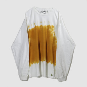 SMOKE DYED LONG TEE-G.YELLOW-