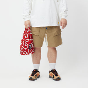 TOKAI 'POSHBOY' W POCKET SHORTS -BEIGE+STRIPE-