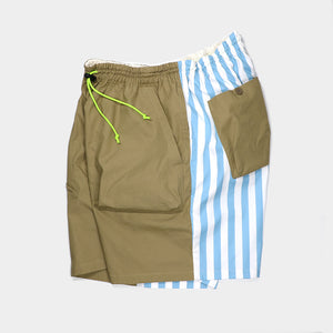 TOKAI 'POSHBOY' W POCKET SHORTS -BEIGE+STRIPE-