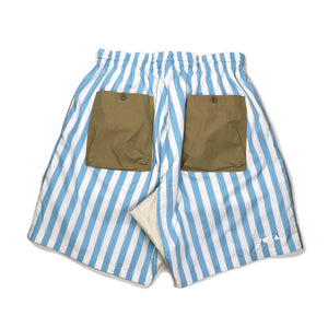 TOKAI 'POSHBOY' W POCKET SHORTS -BEIGE+STRIPE-