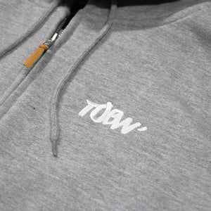 TOBW LOGO ZIP HOODIE H/W -GRAY-