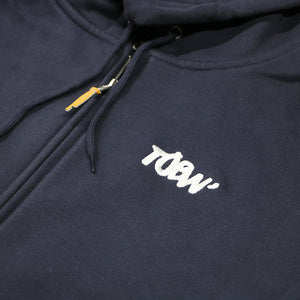 TOBW LOGO ZIP HOODIE H/W -NAVY-