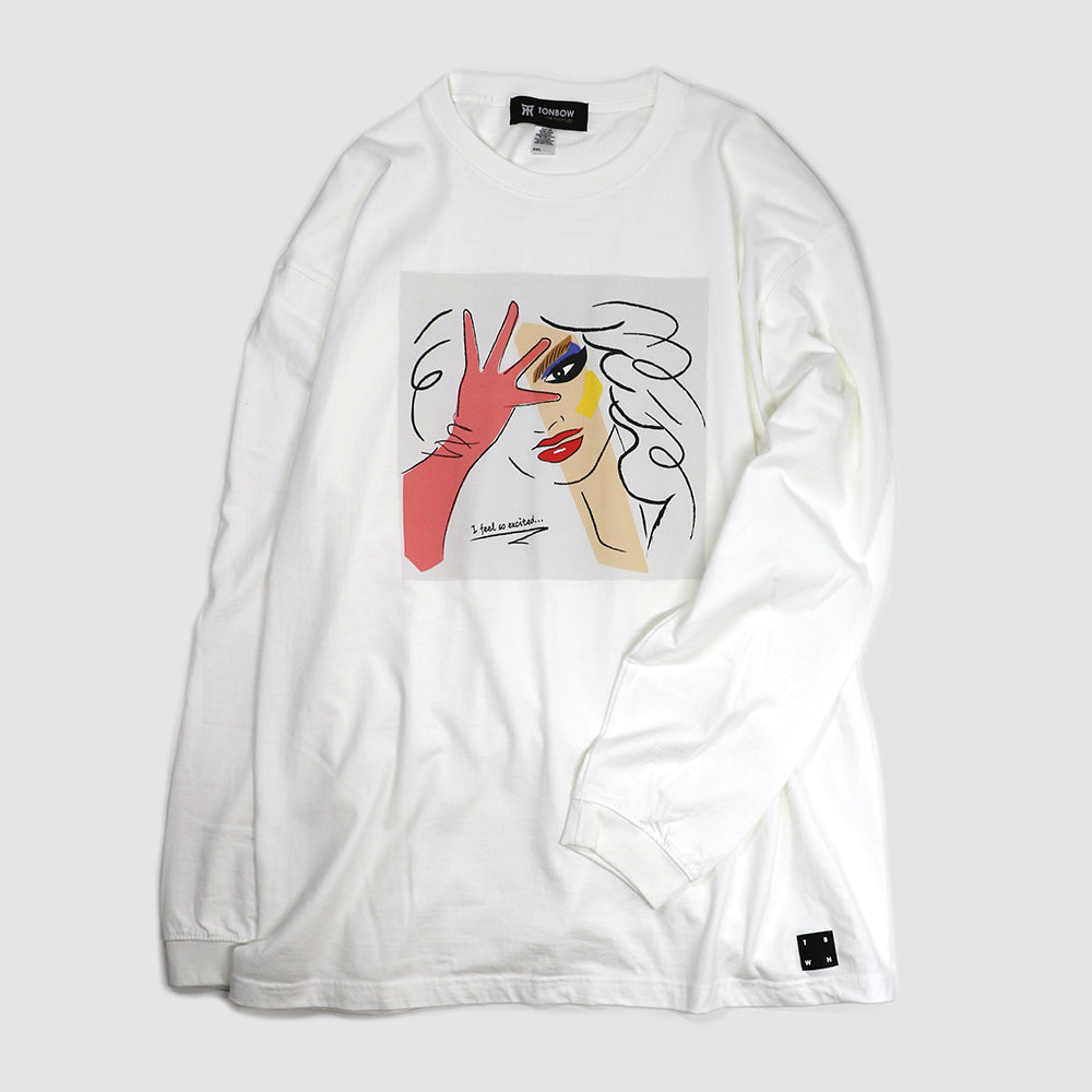 CHAKA L/S TEE -WHITE-