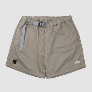 CITY 'WASHED CHINO' SHORTS -GREIGE-