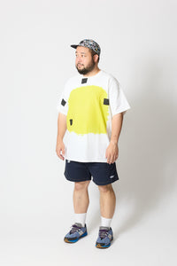 SMOKE×PANEL PRINT TEE -YELLOW-