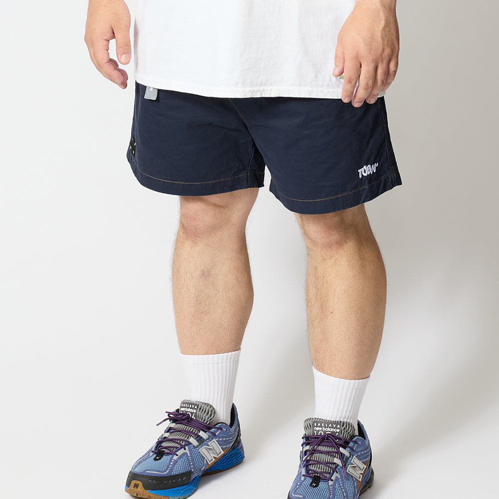 CITY 'WASHED CHINO' SHORTS -NAVY BLUE-