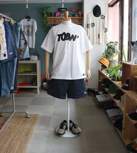CITY 'WASHED CHINO' SHORTS -NAVY BLUE-