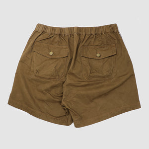 CITY 'WASHED CHINO' SHORTS -WOOD BROWN-