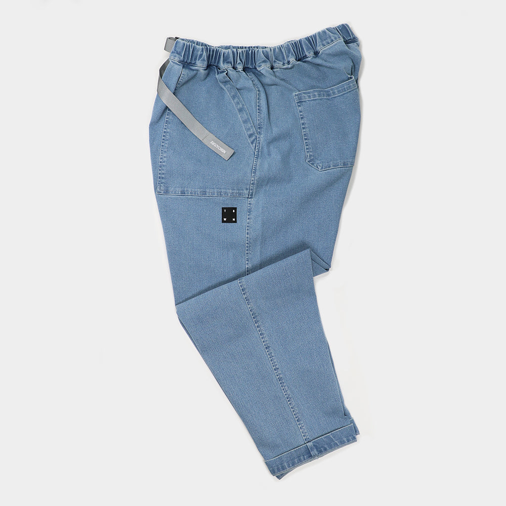 CITY 'WASH DENIM' PANTS -WASH BLUE-