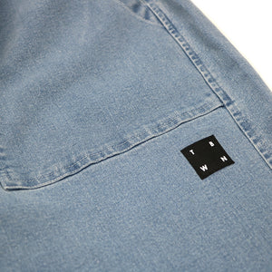 CITY 'WASH DENIM' PANTS -WASH BLUE-