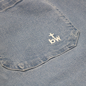 CITY 'WASH DENIM' PANTS -WASH BLUE-
