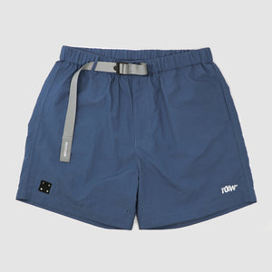CITY 'WASHED NYLON' SHORTS -DULL BLUE-