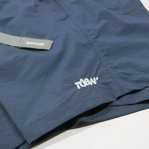 CITY 'WASHED NYLON' SHORTS -DULL BLUE-
