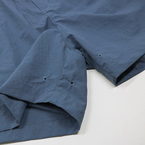 CITY 'WASHED NYLON' SHORTS -DULL BLUE-