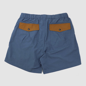 CITY 'WASHED NYLON' SHORTS -DULL BLUE-