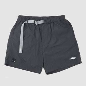 CITY 'WASHED NYLON' SHORTS -DARK GRAY-
