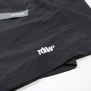 CITY 'WASHED NYLON' SHORTS -DARK GRAY-