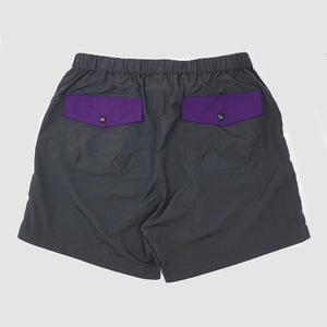 CITY 'WASHED NYLON' SHORTS -DARK GRAY-