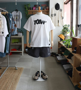 CITY 'WASHED NYLON' SHORTS -DARK GRAY-