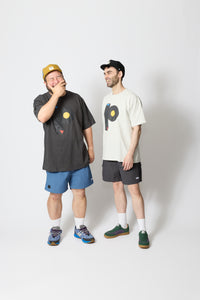 CITY 'WASHED NYLON' SHORTS -DARK GRAY-