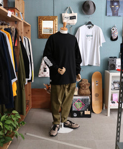 'POSHBOY' NU H/W LONG TEE -CITY BLACK-