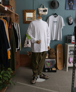 'POSHBOY' NU H/W LONG TEE -PURE WHITE-