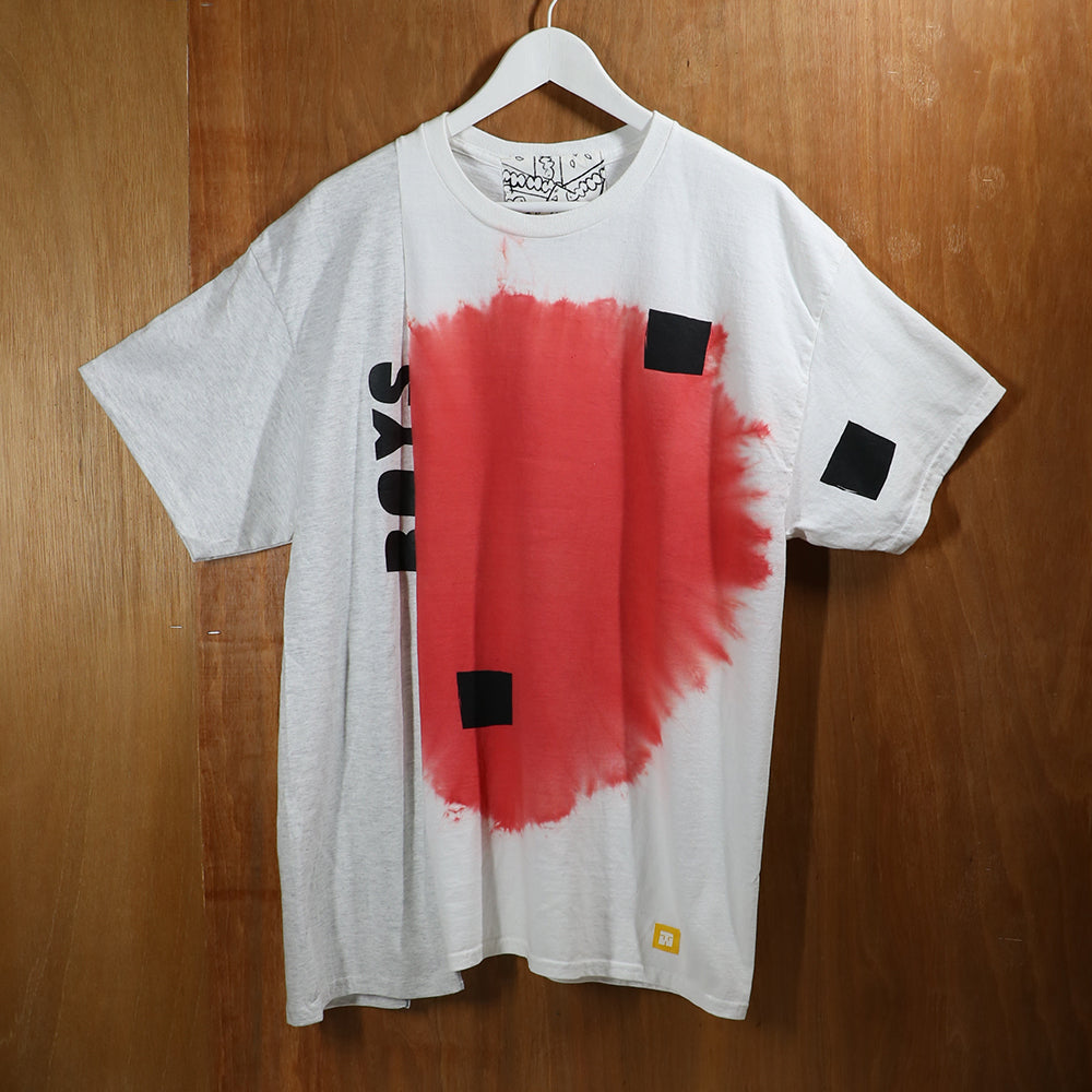 SMOKE DYED 'CUSTOM' TEE -RED MIX-