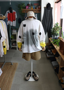 SMOKE 'DYED&PRINT' LONG TEE -XXL-