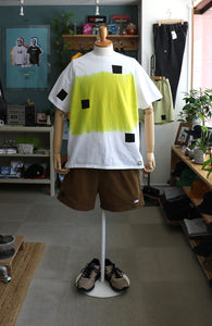 SMOKE×PANEL PRINT TEE -YELLOW-