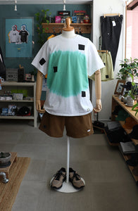 SMOKE×PANEL PRINT TEE -MINT-