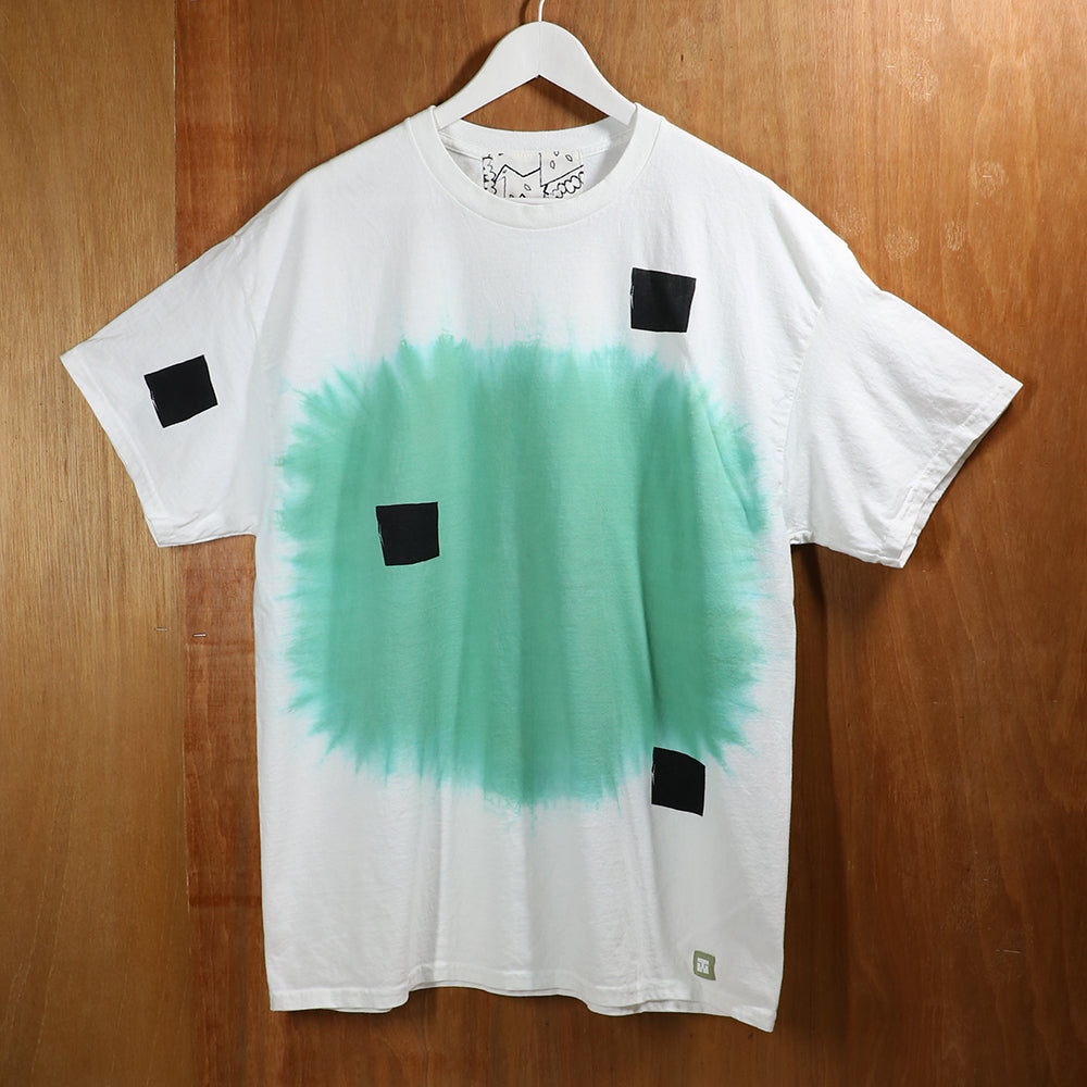 SMOKE×PANEL PRINT TEE -MINT-