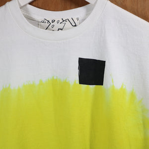 SMOKE×PANEL PRINT TEE -YELLOW-