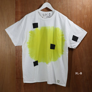 SMOKE×PANEL PRINT TEE -YELLOW-