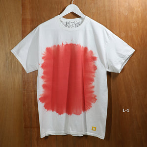 SMOKE 'DYED' TEE -PINK RED-