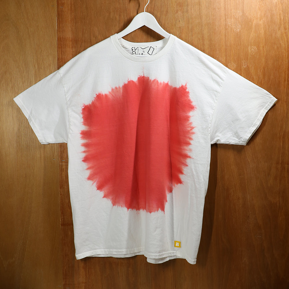 SMOKE 'DYED' TEE -PINK RED-
