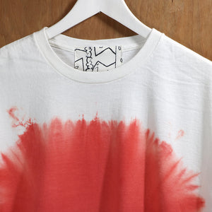 SMOKE 'DYED' TEE -PINK RED-
